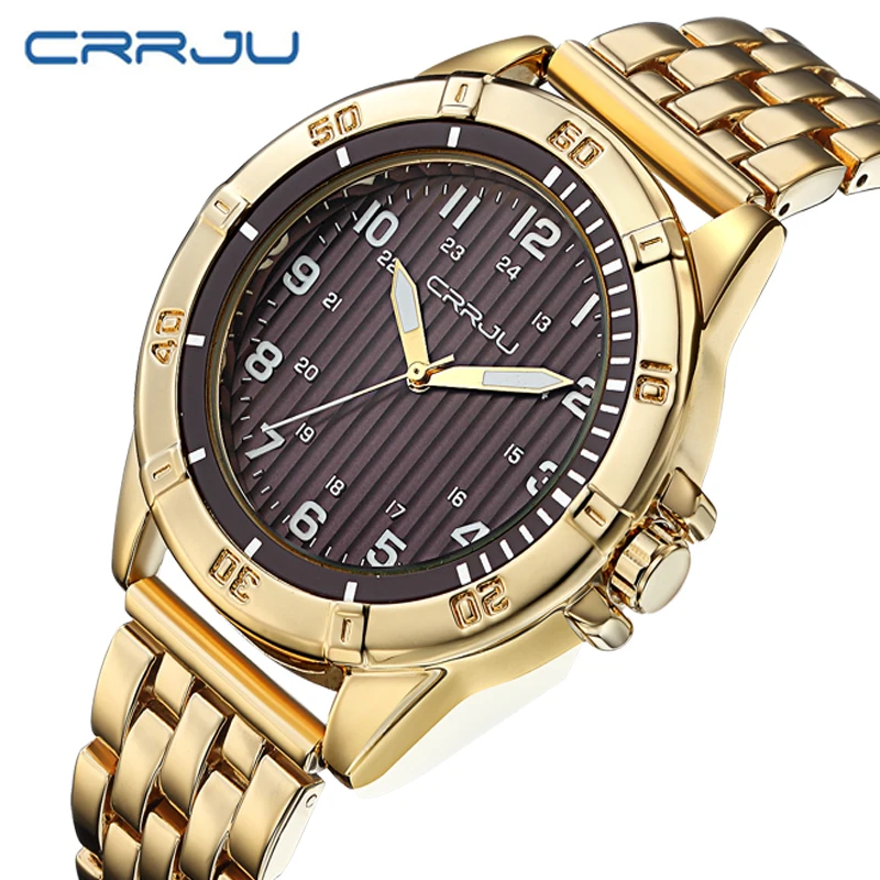 CRRJU Men font b Watches b font Top Brand Luxury 30M Waterproof font b Sports b