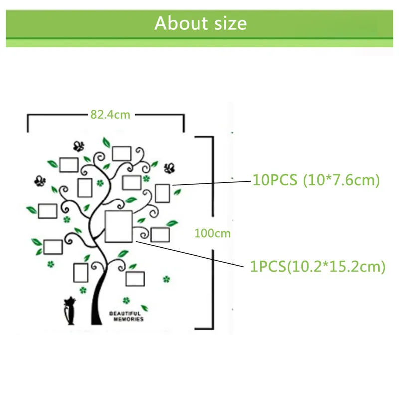 3D дерево наклейка из акрила, фотоальбом для стикеры на обои-дерево форма украшения стикер s домашний Декор настенный плакат подвесной