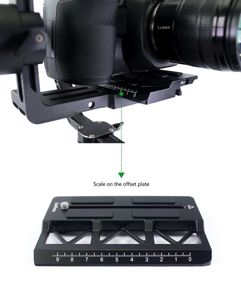 Lanparte кран 2/3 офсетная пластина для Zhiyun Gimbal аксессуары для камеры Blackmagic BMPCC 6K 4K Камера и аксессуар для цифровой зеркальной фотокамеры