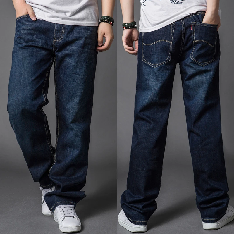 Autumn thick plus size plus size jeans pants male thick legs fat plus size straight denim