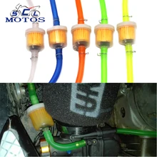 Sclmotos-6mm Gasolina Gasolina Filtro De Óleo Combustível Líquido Da Tubulação de Gás Em Linha Linha de Mangueira Com 4 Clips Universal para motocicleta da Bicicleta Da Sujeira