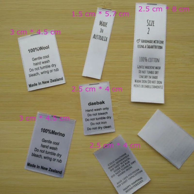20000pcs Custom Washing Instructions Soft Satin Ribbon Clothing Labels Print Care Label 3 * 8 Cm - Garment Labels - AliExpress