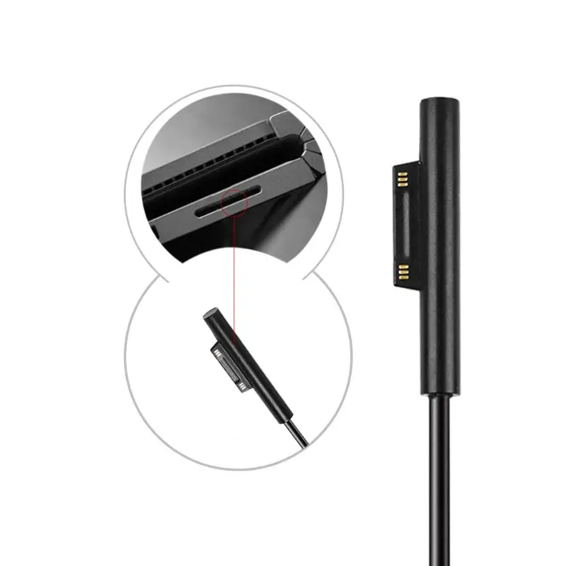 Тип usb C Питание Зарядное устройство адаптер зарядный кабель, шнур для microsoft Surface Pro 6/5/4/3 Go Книга 15V зарядки PD 150 см