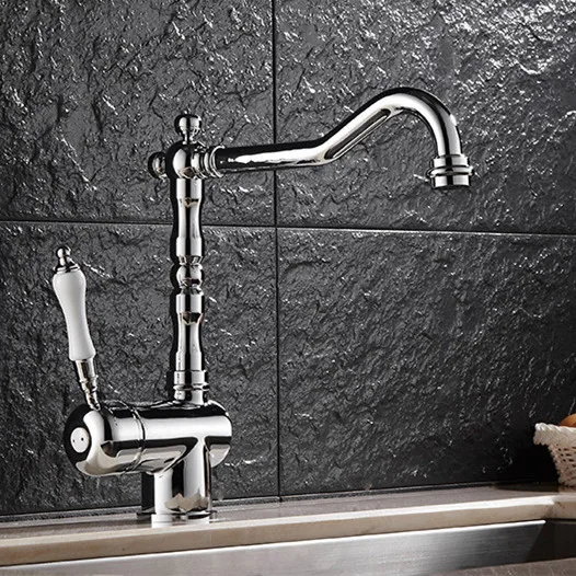 Single ceramic handle solid brass kitchen faucet of hot cold water mixer tap kitchen sink mixer