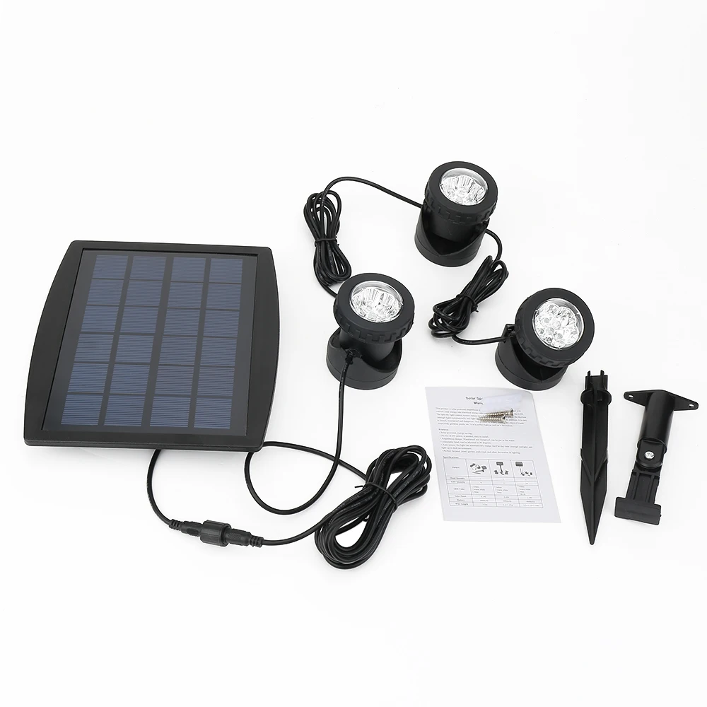 

Portable LED Outdoor Solar Powered Spotlight RGB/Cold White Waterproof IP68 Led Landscape Light Solar Garden Lamp