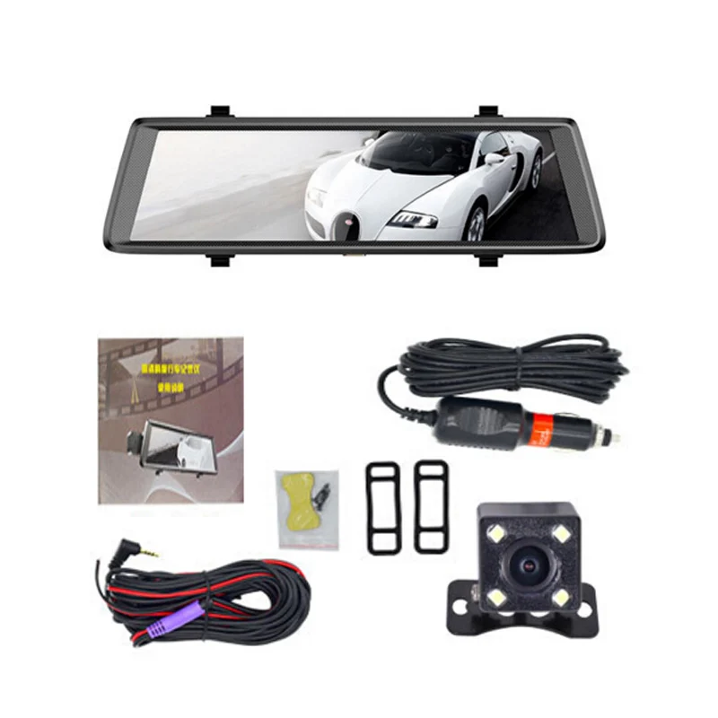 10 дюймов FHD 1080P двойной объектив Автомобильный видеорегистратор камера видео