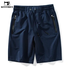 KENNTRICE однотонные мужские шорты с карманами на молнии мужские короткие брюки повседневные летние шорты для бега фитнес классические хлопчатобумажные спортивные брюки