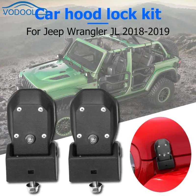 Защелка капота для Jeep Wrangler JL- 2/4 дверная защелка крышки двигателя замок с ключами