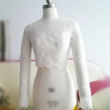 Высокое качество кружева свадебное куртка Длинные рукава Свадебные палантины для Свадебная вечеринка выпускного вечера Болеро