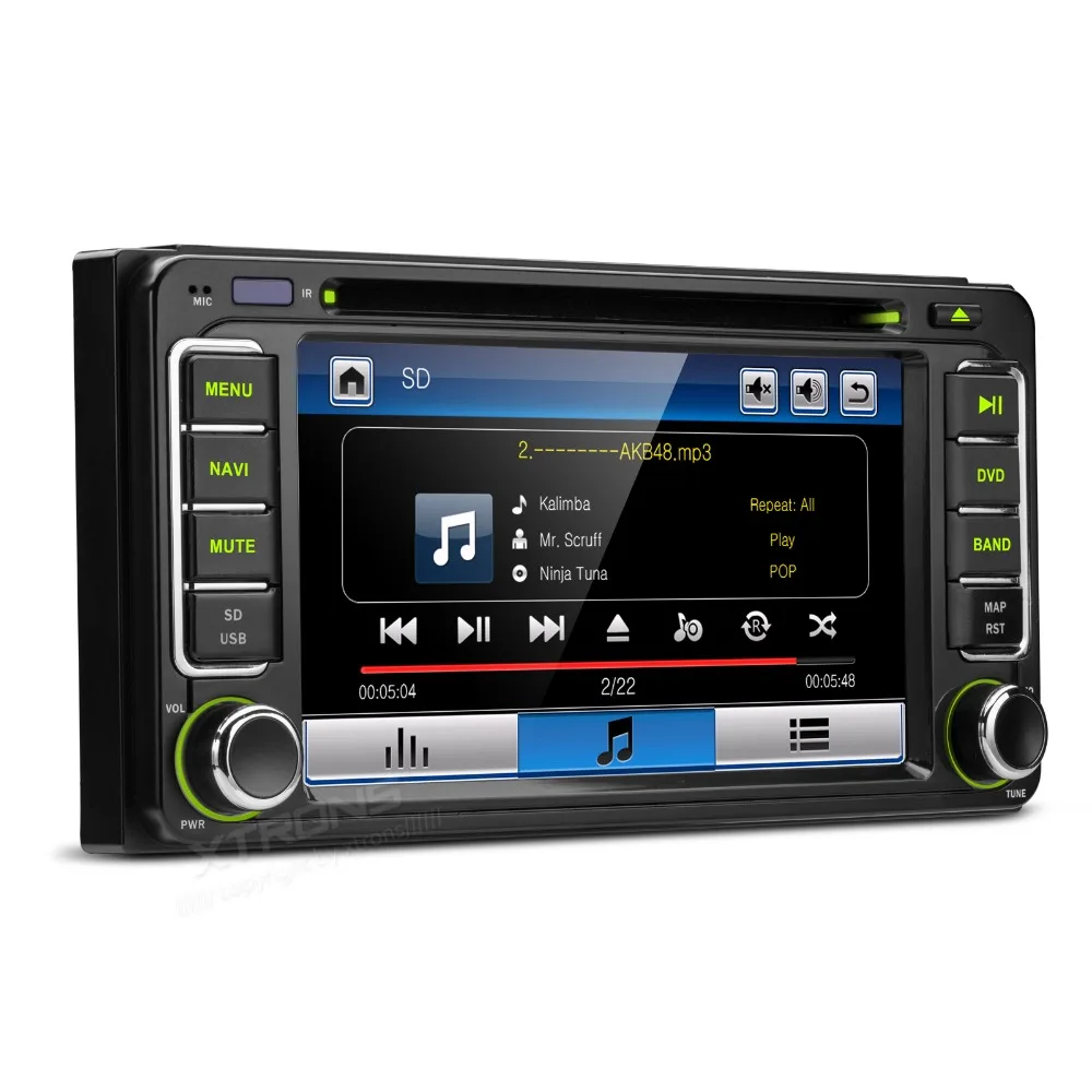 Top XTRONS 6.2 inch 2 din Car DVD Player Radio GPS Navigation For Toyota Land Cruiser 100 Series 1998-2007 Avanza Prado 4Runner RunX 2
