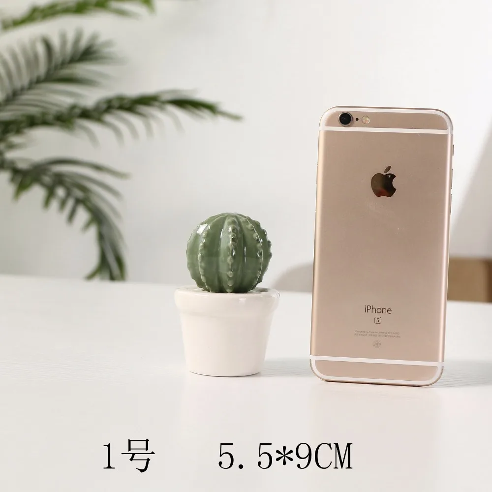 

Nordic Small Handmade Ceramic Cactus Ornaments Simulation Bonsai Nordic Home Furnishings Ceramic Creative Ornaments Home Decors
