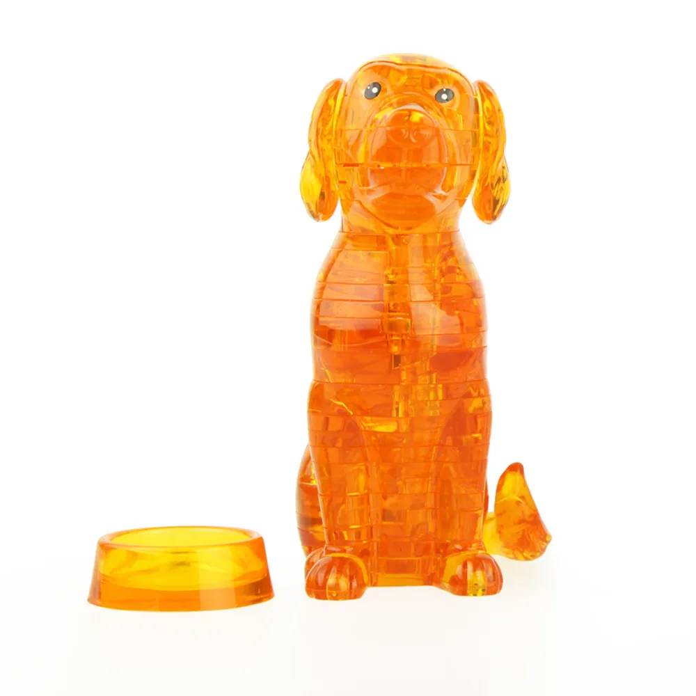 

3D Crystal Puzzle Cute Dog Model DIY Gadget Building Toy Gift Toys For Children Preschool Education Games #YL1