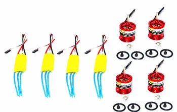 

4PCS 30A Brushless ESC Speed Controller + 4PCSCF2822 1200KV Brushless Motor