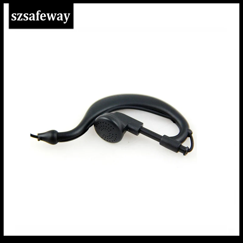 2PCS lot two way radio earpiece headset earhook with PPT and mic for Baofeng radio UV 2