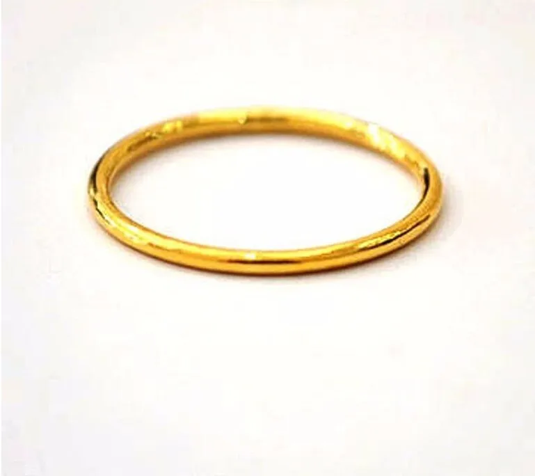 999 цельное кольцо из желтого золота 24 К, кольцо для мужчин и женщин, размер США: 9