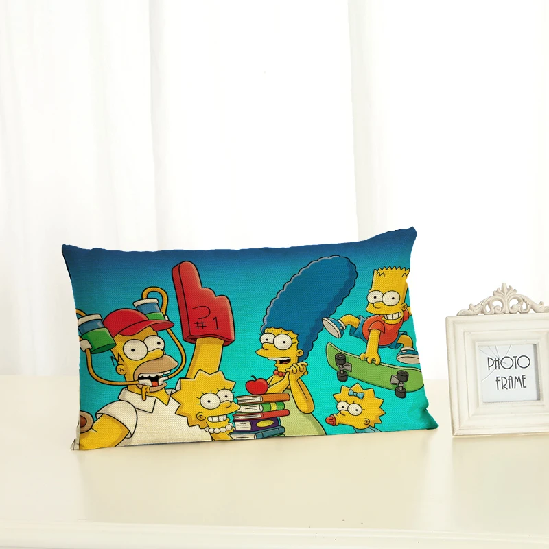 

HD 30x50 Cartoon Character Housewear Green Plant Chair Cushion Cover Soft Pillow Case Cojines Almofadas Cotton Linen Square