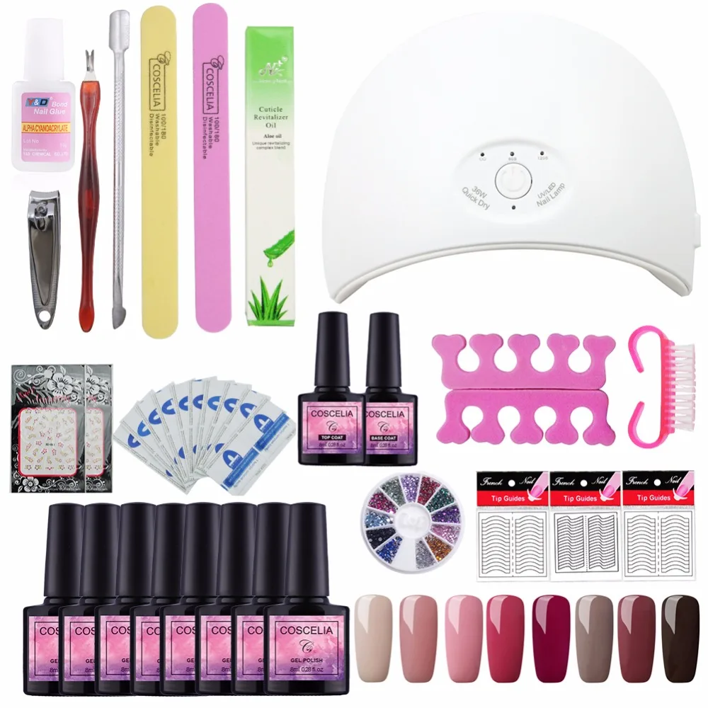 

24W/36W USB UV LED Lamp For Nail Dryer Machine 4pc/8pc Gel Polish Nail Art Tools Full Manicure Uv Gel Nail Color Polish Laquer