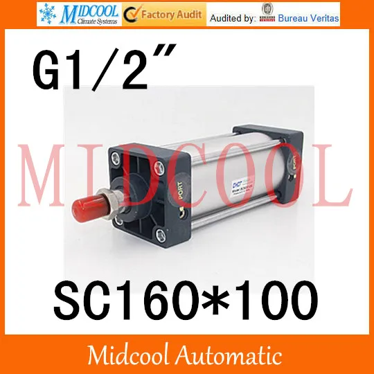 

Sc series standard Adjustable cylinder SC160*100 single thread rod double-acting cylinder port 1/2