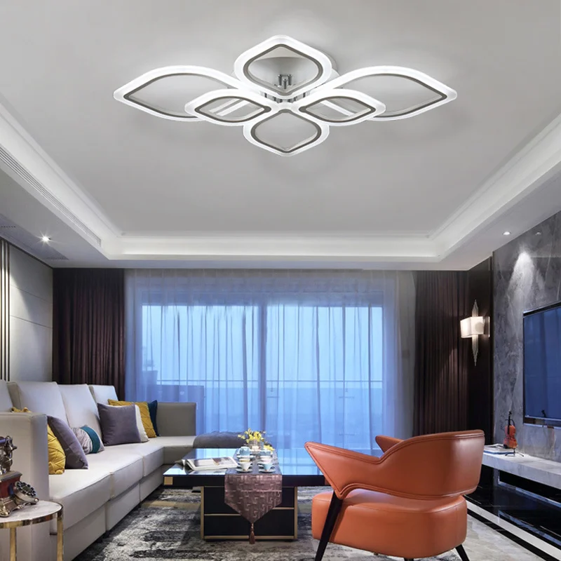 

Modern LEDs Chandelier for hall Living Room Bedroom decor lustres design home white big Light fixture
