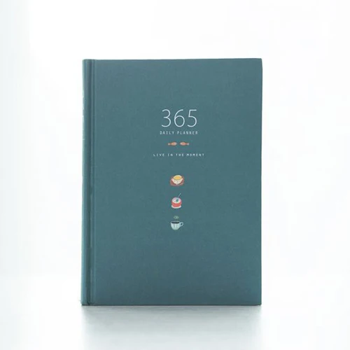 365 дней личный дневник планировщик блокнот ежедневник в твердой обложке офис еженедельный график милые корейские канцелярские Libretas Y Cuadernos - Цвет: Dark Blue
