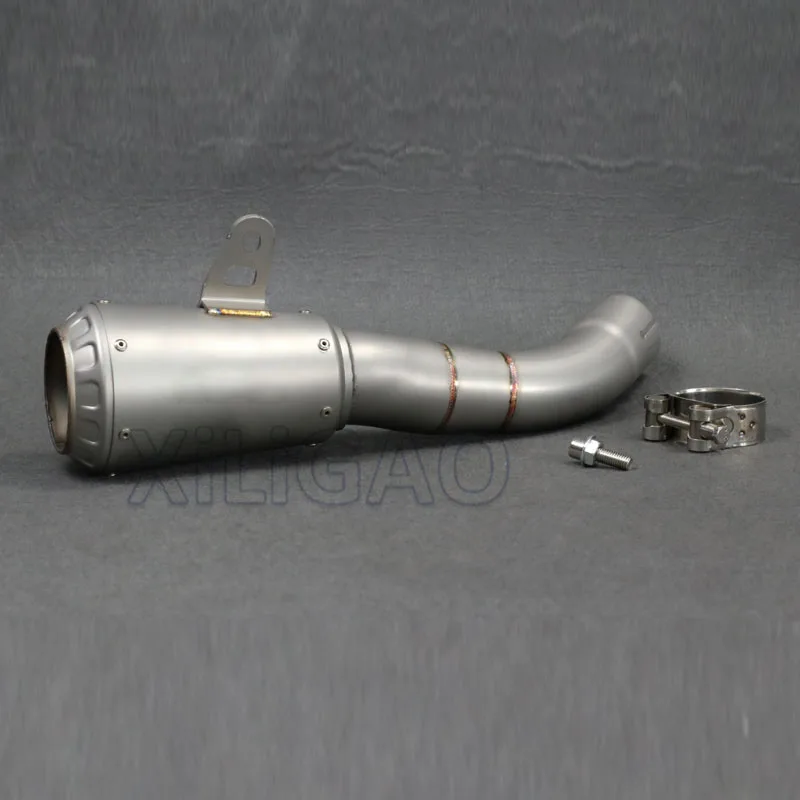 Todo el conjunto del sistema de Escape silenciador de Escape de la motocicleta Slip-on silenciador tubo de Escape Moto para YAMAHA R3 R6 R25 YZF-R3 AK004