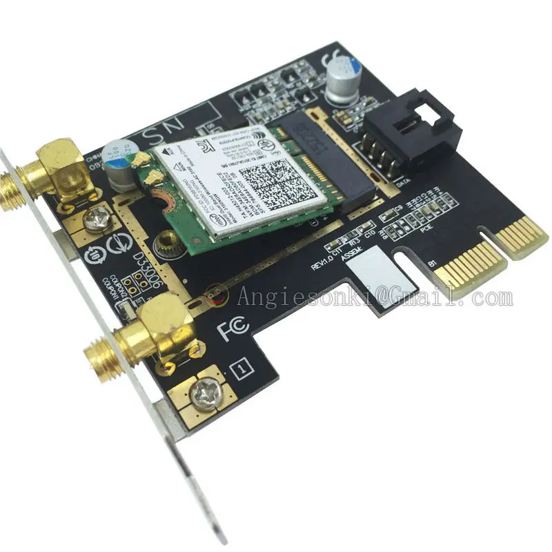 M.2/NGFF беспроводная карта для PCI-e 1X Настольный wifi WLAN карта кронштейн для Intel 8260ac 7265ac 7260NGW 3160NGW Broadcom BCM4352Z