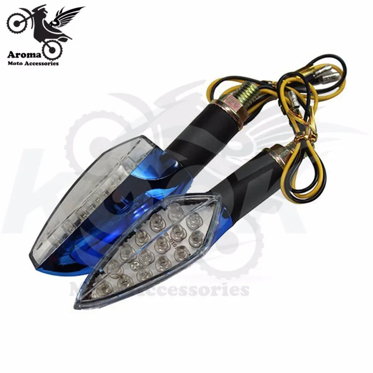 12V Синий moto rcycle светодиодный для yamaha suzuki honda мигалка Универсальный 10 мм moto мигалки moto rbike указатель поворота светильник