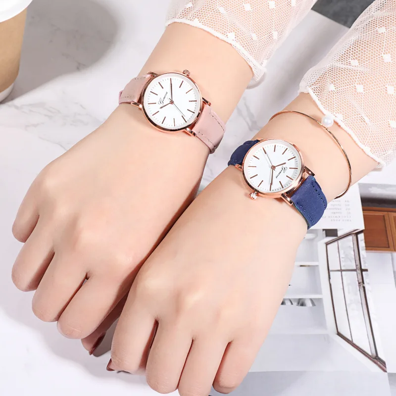 PU ремешок аналоговые часы подростковое платье часы подарок для девочек Детские кварцевые наручные часы простые наручные часы детские часы Relogio Infantil