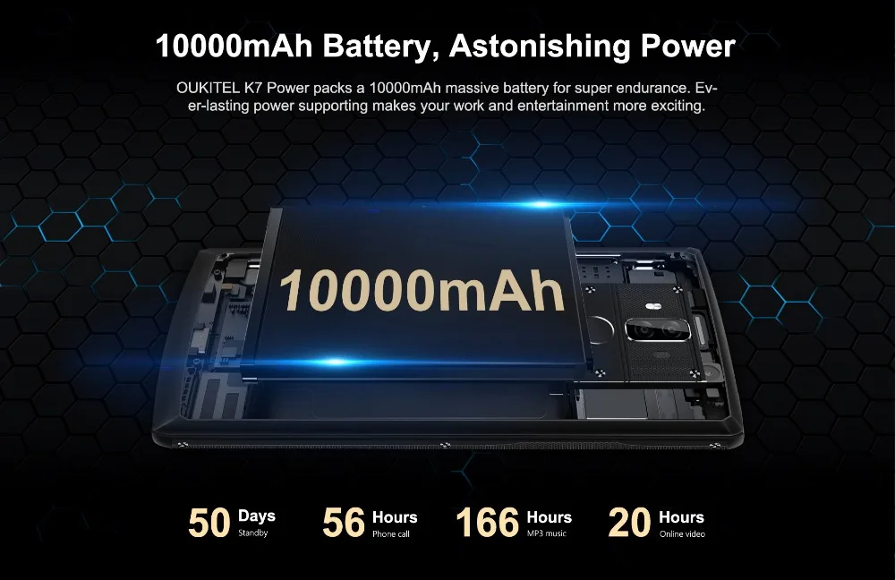 OUKITEL K7 Мощность 10000 мА/ч мобильный телефон Android 8 1 MT6750T Octa Core 2Гб Оперативная память