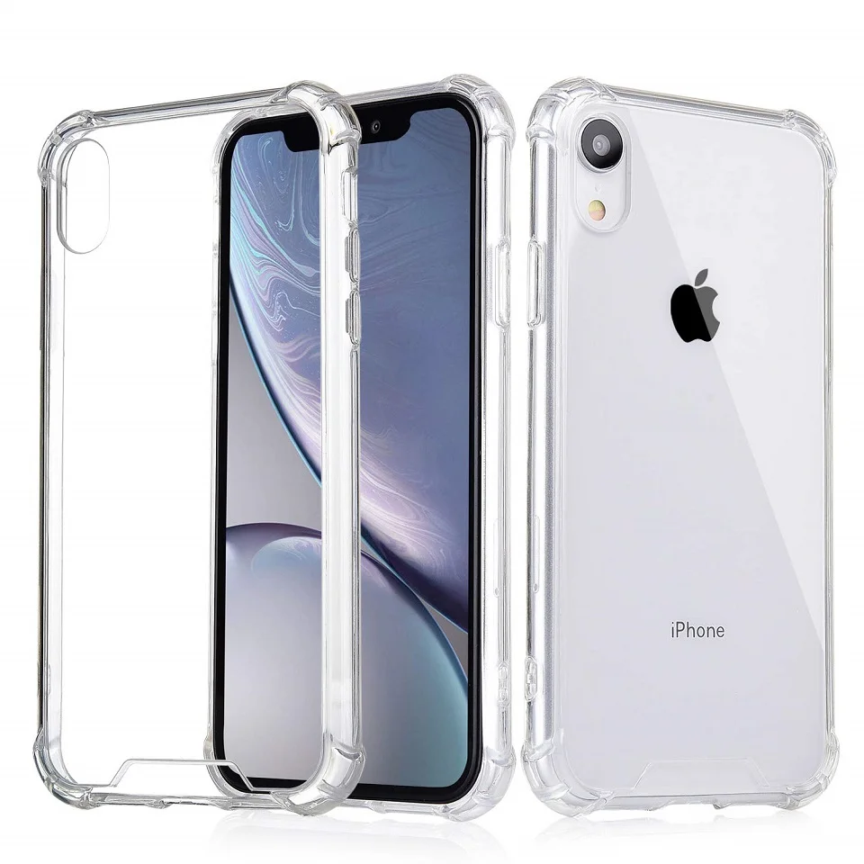 

Fashion Shockproof Bumper Transparent Silicone Phone Case For iPhone X XS XR XS Max 8 7 6 6S Plus Clear protection Back Cover