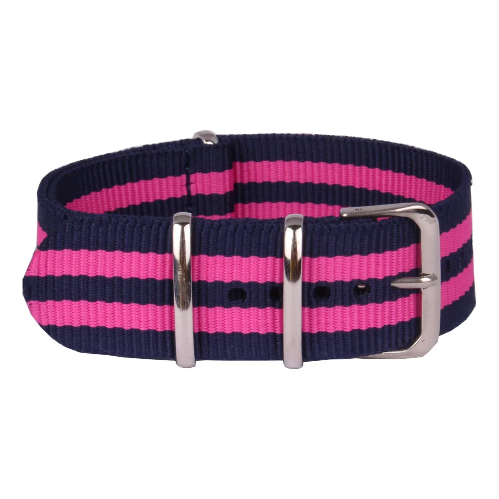 

22mm Multi Color Rose navy watchbands Wholesale bracelet military Watch Army nato fabric Nylon Strap Bands Buckle belt 22mm