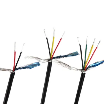 

26AWG 2/3/4/5/6/7/8 core Shielded cable 1meters Tinned copper RVVP shielded wire control cable UL2547 signal wir