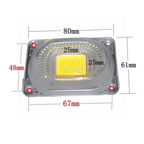 Высокая мощность светодиодный чип CREE XLamp XM-L XML2 50 Вт 100 Вт 5050 SMD теплый холодный белый красный зеленый озеро синий розовый светильник лампа-бусина COB лампа - Испускаемый цвет: PC Lens For 100W