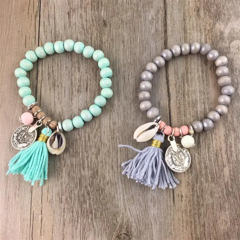 Модный декоративный браслет в стиле бохо для девочки 6 цветов хит продаж летней