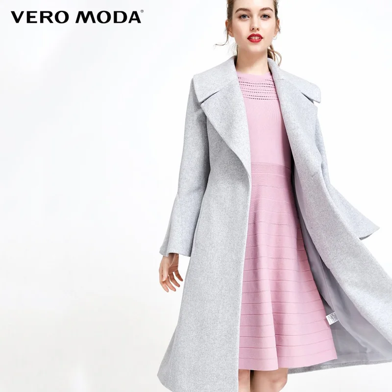 Vero Moda Фирменная Новинка wool51 % пригородных нагрудные с расклешенными рукавами