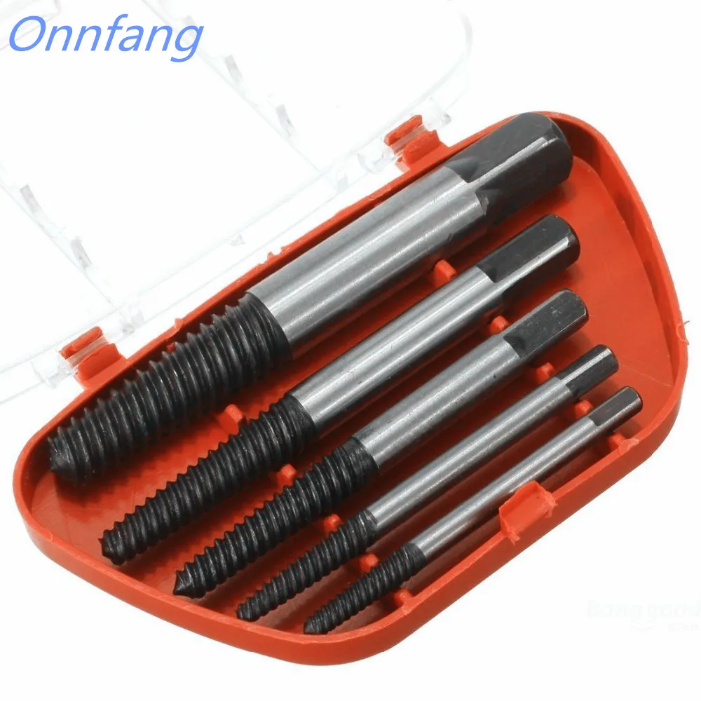 

Hot Sale 5pcs/set Screw Extractors Damaged Removal Tool Broken Screws Used in Removing the Damaged Bolts Drill Bits