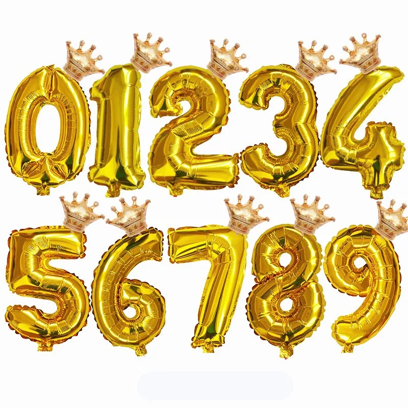 2PCS/lot 40inch Number Foil Balloons Digit Air Ballon Kids Birthday Party Wild One Decorations Figure 30 Ans Decoracao coroa шарики воздушные 100 шт воздушные шары день рождения украшения для взрослых цифра 1 2 3 день