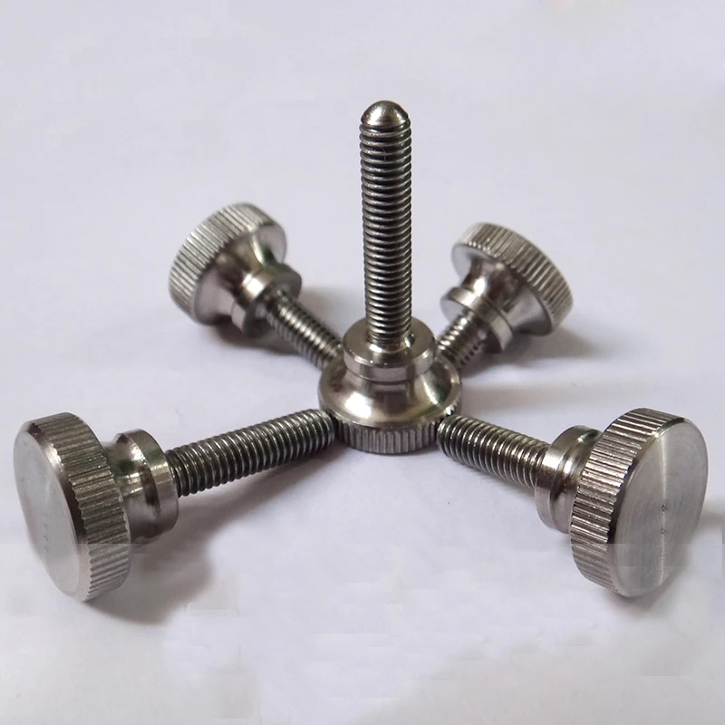 

M2 M6 M8 M10 Flat Head Stainless steel Hand Tighten knurled Screws Computer Twist Bolts Thumb Screws