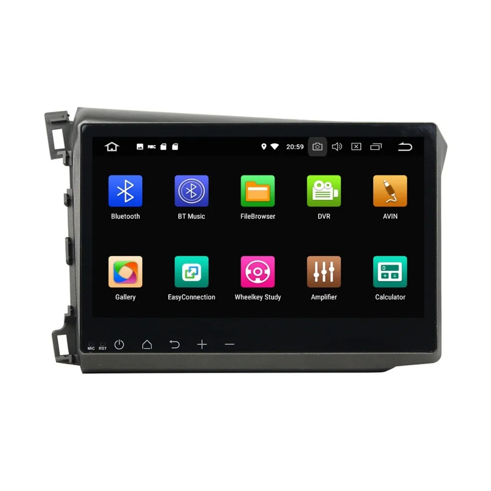 Excellent 10.1" Android 8.0 Car Radio DVD Stereo Multimedia for Honda Civic 2012 2013 2014 2015 4GB RAM GPS Bluetooth WIFI USB Mirror-link 1