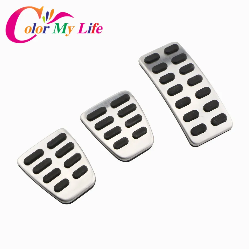 

Color My Life Car Stainless Steel Gas Pedal Brake Pedals Cover for Kia Rio K2 2012 - 2017 Soul 2013 - 2016 Cerato Car Styling