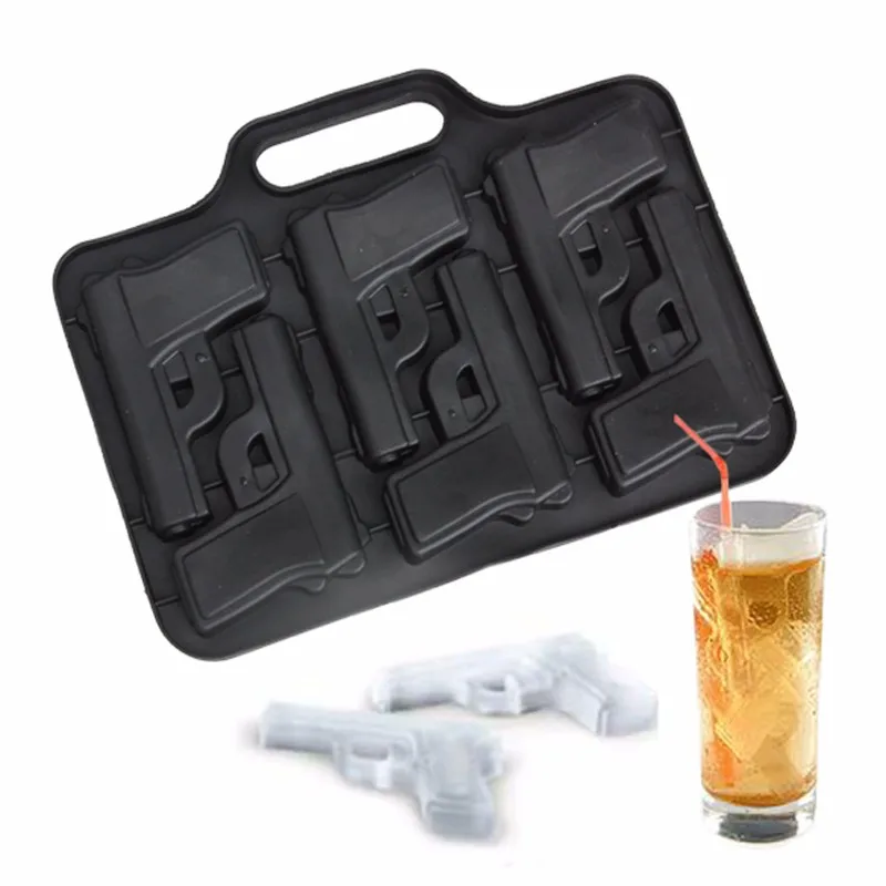 6 Grids Party Drink Pistol Gun Ice Cube Mold Ice Tray Cool Ice Cream
