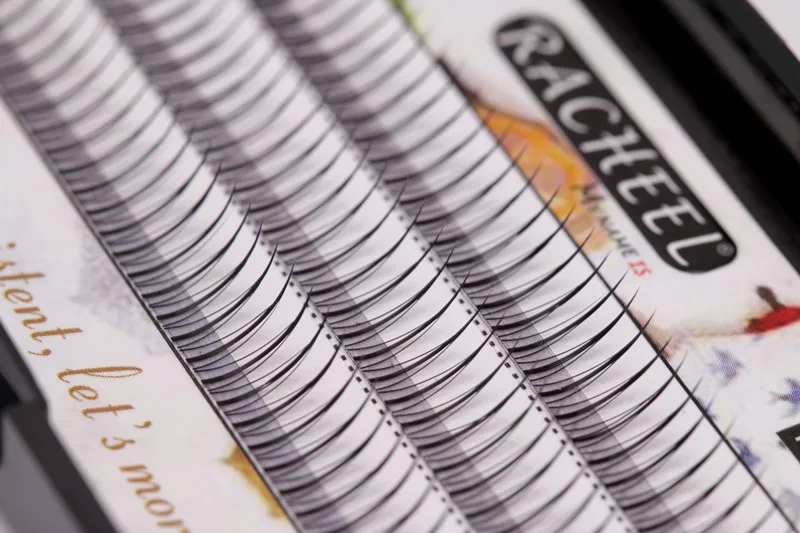 Murah Beruntung Bunga 0.1C Racheel Baru 3d bulu mata Palsu Natural lembut panjang bulu mata Palsu mink W Lash Ekstensi