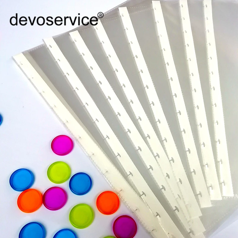 

10pcs Mushroom Hole Loose-leaf Information Booklet Inner Page a4 Folder Information Book Pocket Transparent Document Bag Office