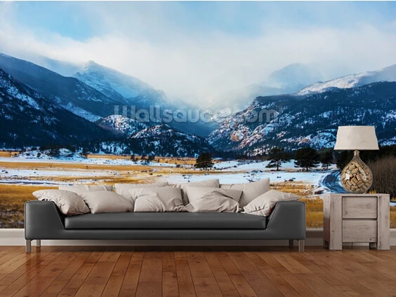 カスタム風景壁紙 山冬の風景 3d 写真の壁画リビングルームの壁防水の壁紙 Aliexpress