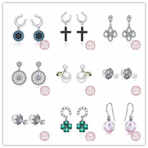 

New Arrivals 925 Sterling Siiver Earrings Retro Elegant Drop Earrings For Women's Wholesale Jewelry boucles d'oreilles pour
