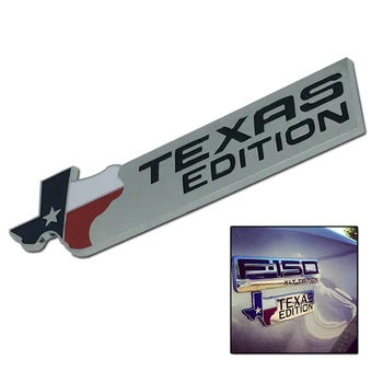 

1pc Chrome Silver/Black XL TEXAS EDITION Car Stickers Emblem Badge For Ford 150 250 350 Tailgate Car-Styling Exterior Decoration