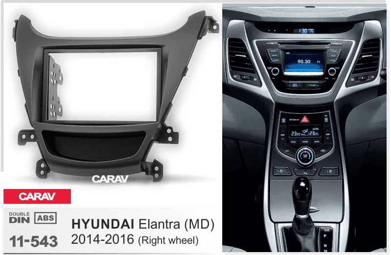 CARAV 11-543 2Din радио фасции для HYUNDAI Elantra(MD) правое колесо стерео панель монтажная установка тире комплект отделка рамка