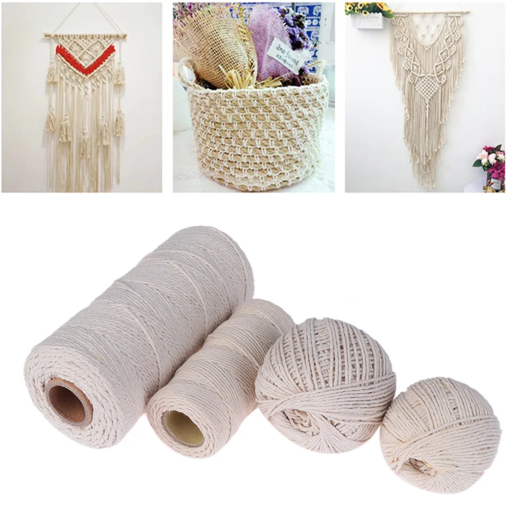 Home Decor 100/% Natural Beige Cotton Sewing Cords Twine String DIY Rope