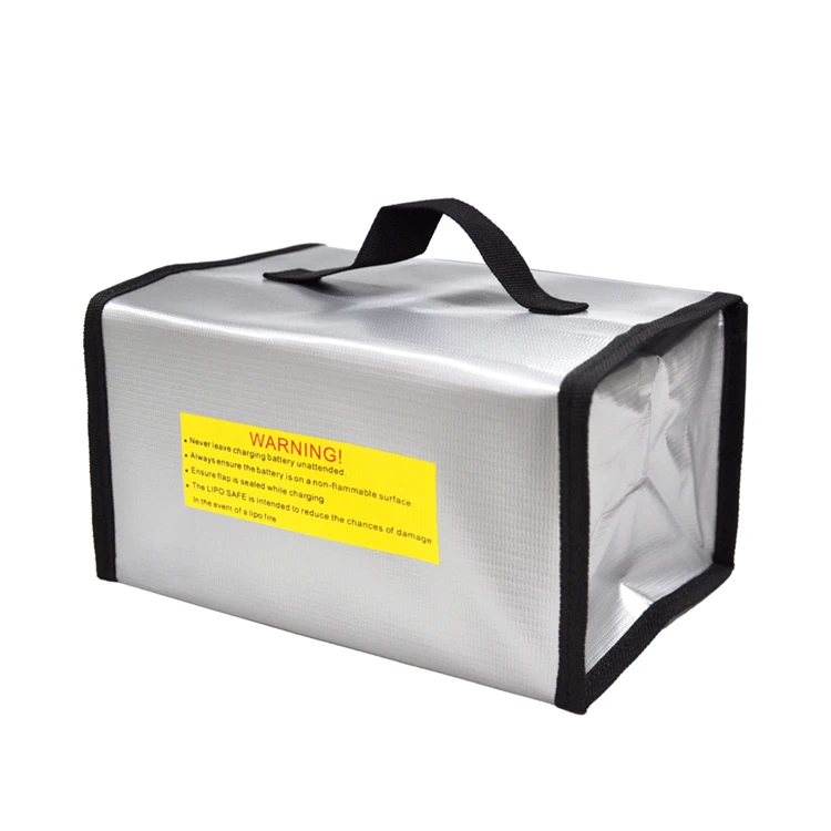 

215x155x115mm Fireproof LiPo 2s 3s 4s Battery Portable Explosion-Proof Safe Bag Protective RC Batteries Storage Handbag Size L