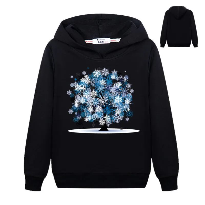

Kids Girls Tree of Life Hoodie Creative Snowflake Pullover Sweatshirt Boys Cotton Colorful Flowers Tracksuit Thin Basic Coat